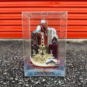 Kurt Adler Ornament Glass Chicago City Noble Gems Collect 5in